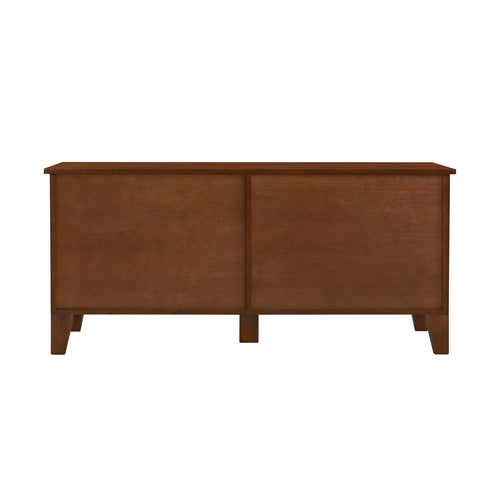 Rattan Wooden Dog Crate Cabinet with Storage – Indoor Rubber Wood Pet Mavia