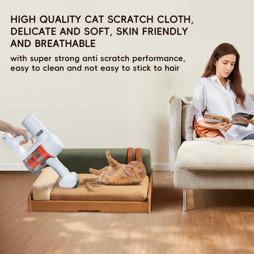 Modern Wooden Pet Bed for Cats & Dogs – Oak Veneer Frame with Mavia