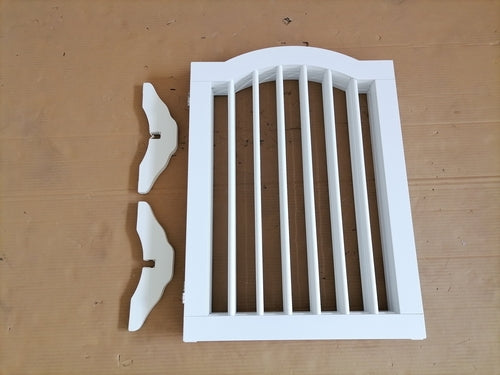 27.6" Tall Freestanding Wooden Pet Gate – Foldable 4-Panel Dog Safety Mavia