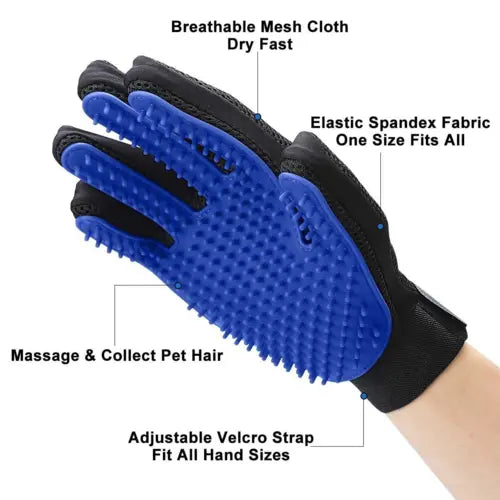 Pet Hair Remover Gloves Pet Grooming Brush Gloves Mavia